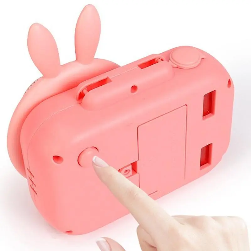 Фотокамера-генератор мильних бульбашок 9996 Children's camera Rabbit / Pink - фото 2