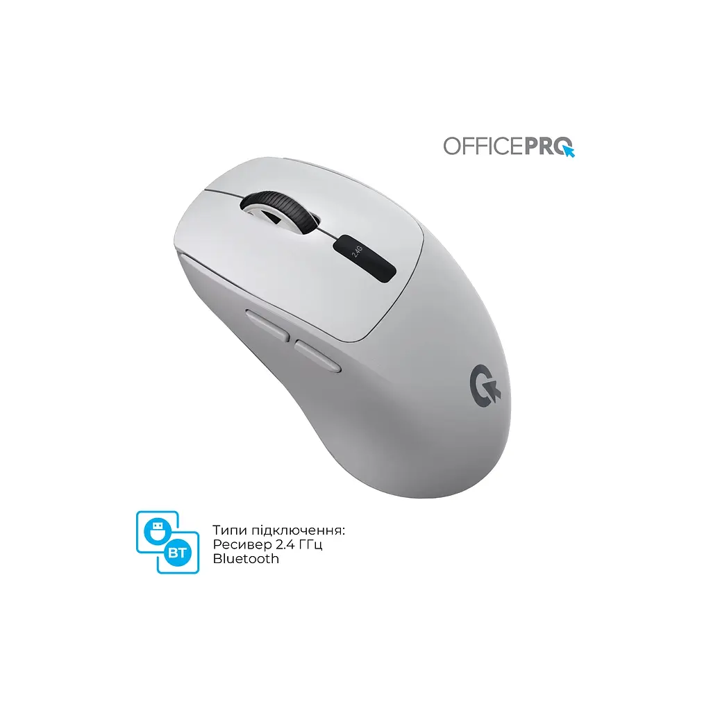 Мишка OfficePro M398G Wireless/Bluetooth Gray (M398G) - фото 11