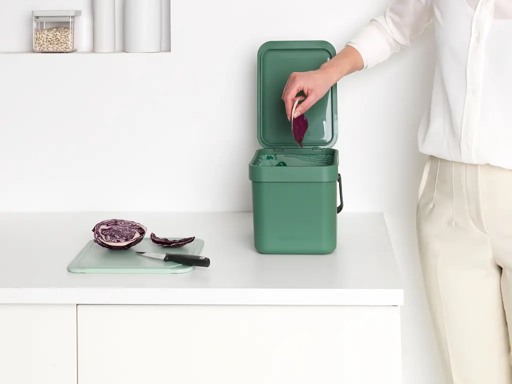 Відро для сміття Brabantia Sort&Go, 6 л, темно-зелений (129841) - фото 4