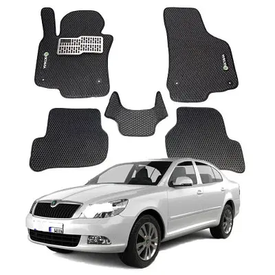 Килимки в салон передні EVA для Skoda Octavia A5 2004-2013 (Металевий підп'ятник) 2 шт - фото 2