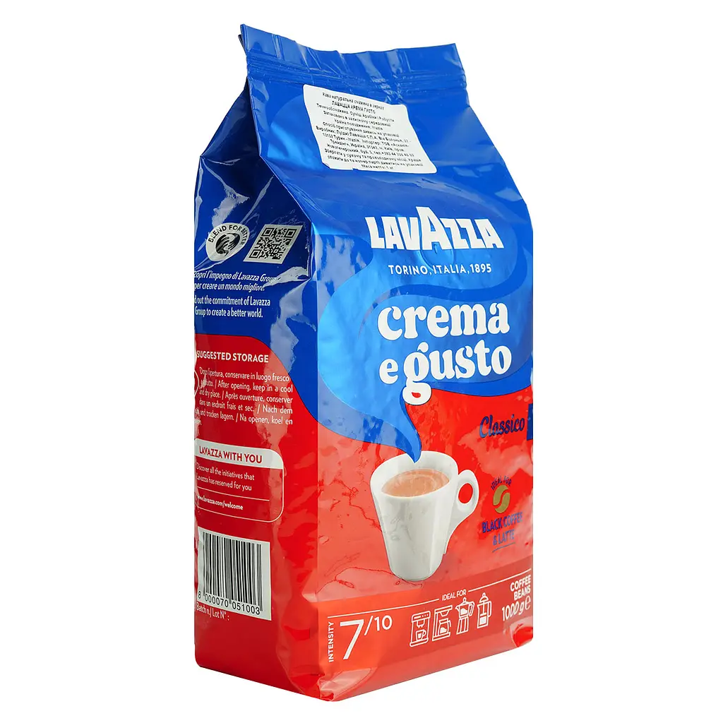 Кава в зернах Lavazza Crema E Gusto Classico 1 кг - фото 3