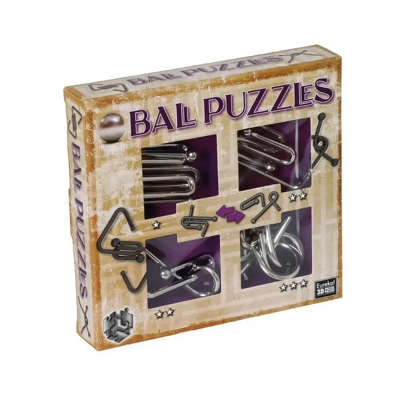 Набір металевих головоломок Ball Puzzless Eureka 3D Puzzle 473204, 4 штуки - фото 2