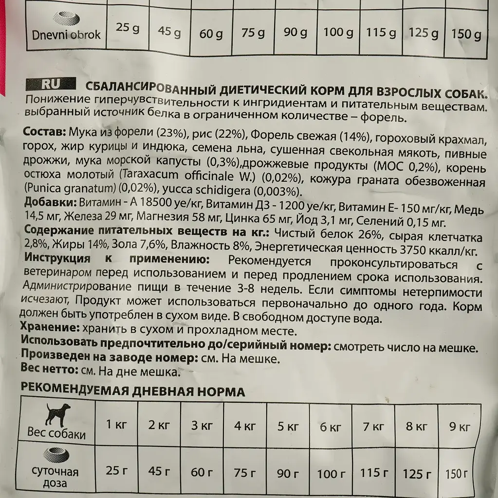 Сухий корм для собак малих порід Marpet Aequilibriavet, з фореллю, 1,5 кг - фото 5
