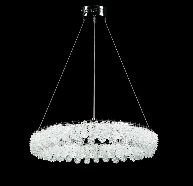 Сучасна підвісна LED-люстра L33038/500/1 LED (CH) - хром, 90 Вт, діаметр 50 см, від 12 до 18 м2 - фото 3