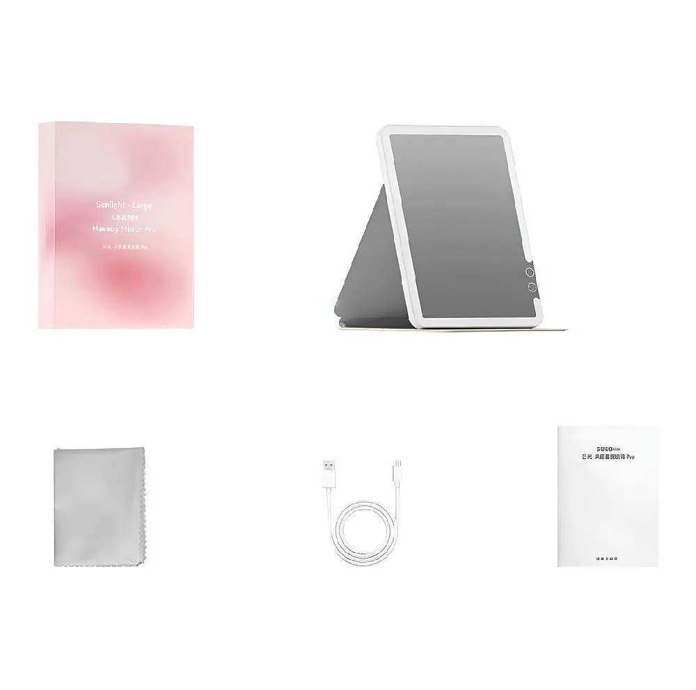 Дзеркало для макіяжу DOCO 11 " Daylight Portable Flat Mirror Pro Рожевий - фото 2