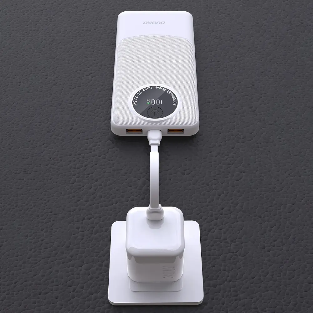 УМБ Dudao 10000mAh K12 22,5W PD,QC 2xUSB-A,USB-C In/Out White - фото 3