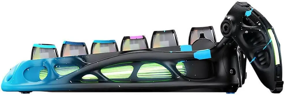 Клавіатура GravaStar Mercury V75 Pro 80keys Magnetic Jade Gaming 8K USB-A RGB Neon Graffiti (GSV75PRO_U_CG_BLK) - фото 8