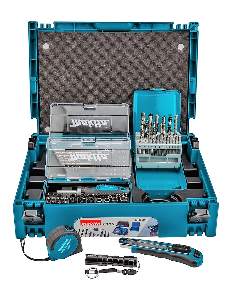 Набір свердл та біт в кейсі Makpac (116 предметів) Makita B-49884
