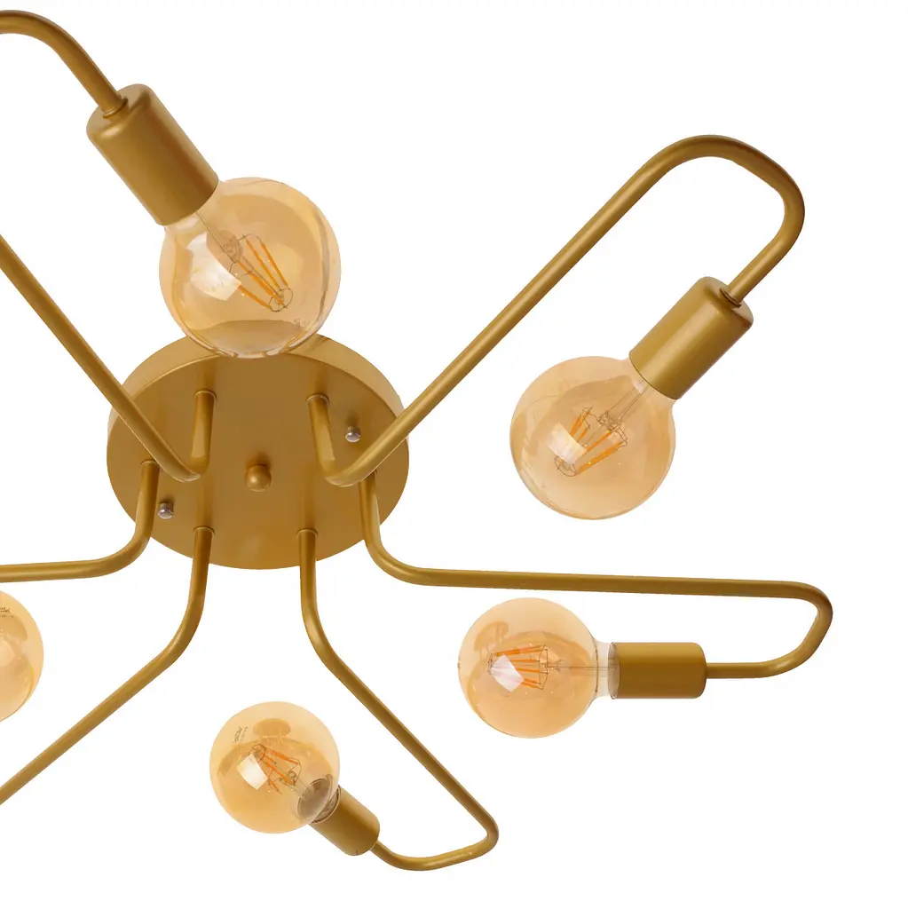 Люстра Brille потолочная лофт в спальню Е27 60W G (BR-01 617C/6) - фото 7