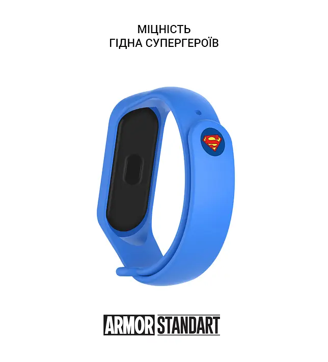 Ремінець ArmorStandart Superhero Edition для Xiaomi Mi Band 7/6/5 Superman Blue (ARM57074) - фото 3