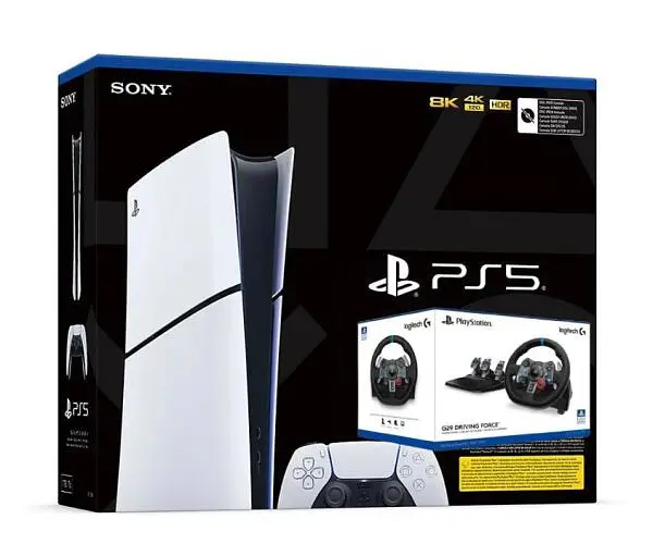 Игровая консоль Sony PlayStation 5 Slim Digital Edition + Руль и педали Logitech G29 Driving Force Racing Wheel - фото 5