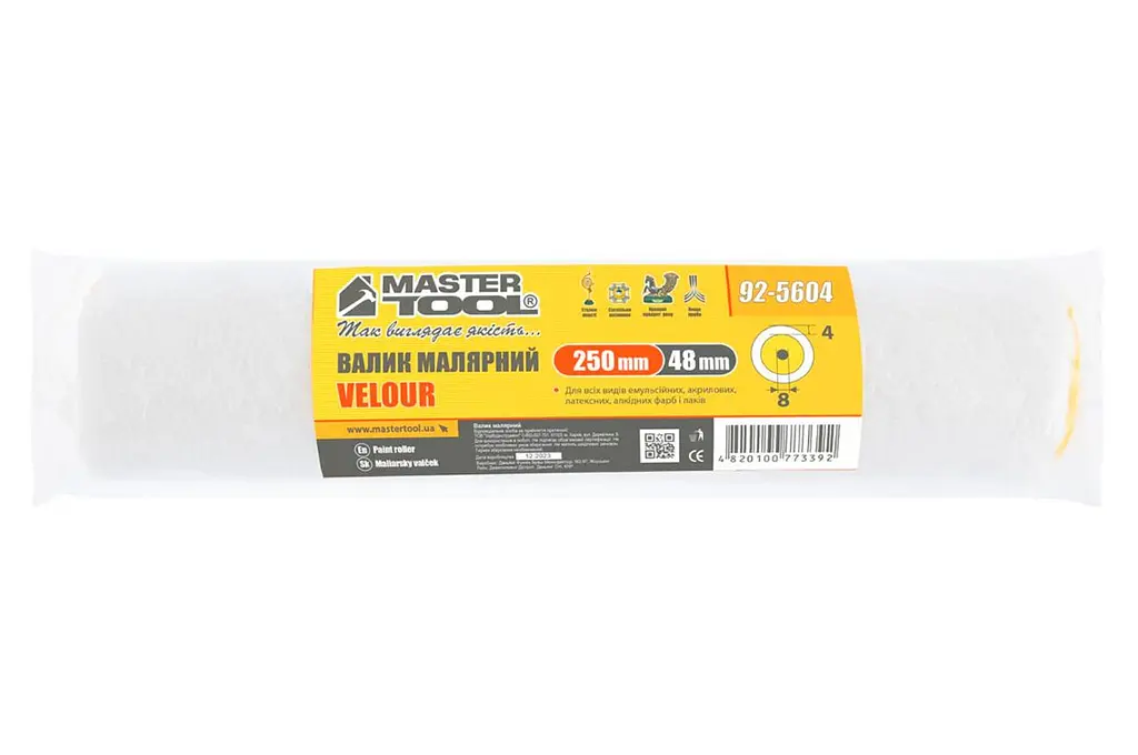 Валик малярський велюр Mastertool 8х48х250 мм - фото 3