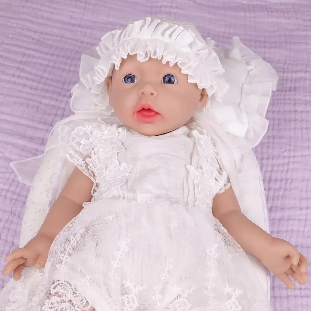 Силіконова лялька IVITA реалістичні блакитні очі - фото 5