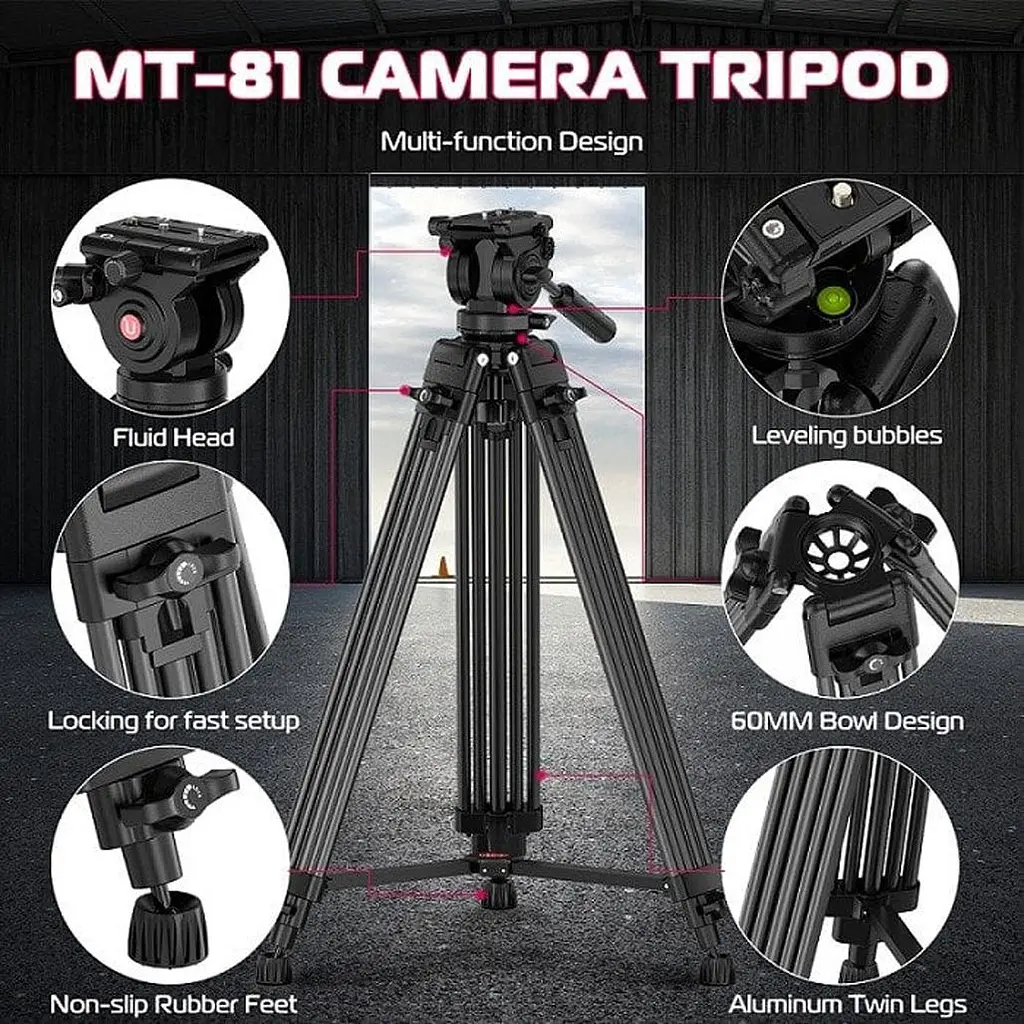 Штатив Ulanzi MT-81 Black (T080GBB1) [169729] - фото 5