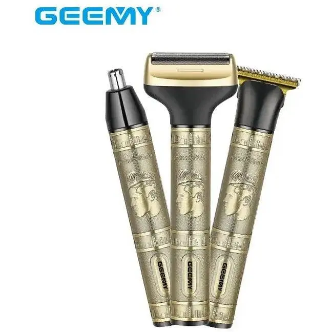 Чоловічий тример 3 в 1 Geemy GM-8045 для бороди вусів носа та тіла - фото 2