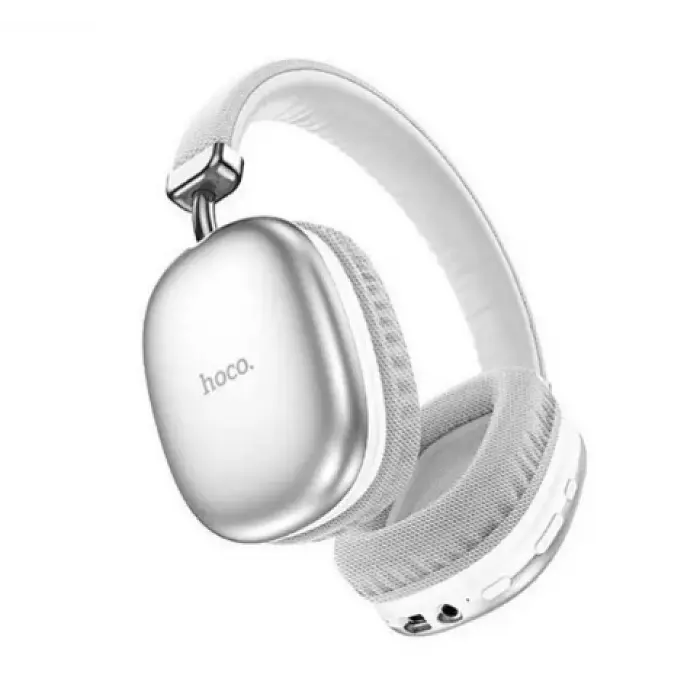 Беспроводные блютуз наушники с микрофоном серые, Bluetooth стерео гарнитура Hoco W35 Free Music - фото 2