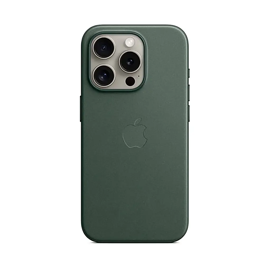 Чехол для Apple iPhone 15 Pro, FineWoven Case with MagSafe, зеленый, защитная накладка из материала FineWoven, противоударный, для iPhone, защита всего корпуса, поддержка беспроводной зарядки и MagSafe, (ARM71983) - фото 5