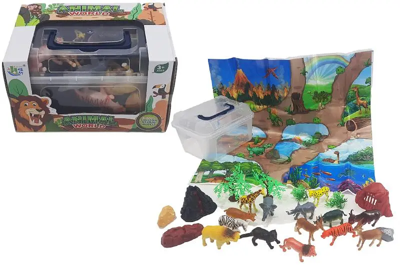 Набір ігрових фігурок дикі тварини Animal World у пластиковому кейсі 303-330 р. 19,1х13,5х11,3см