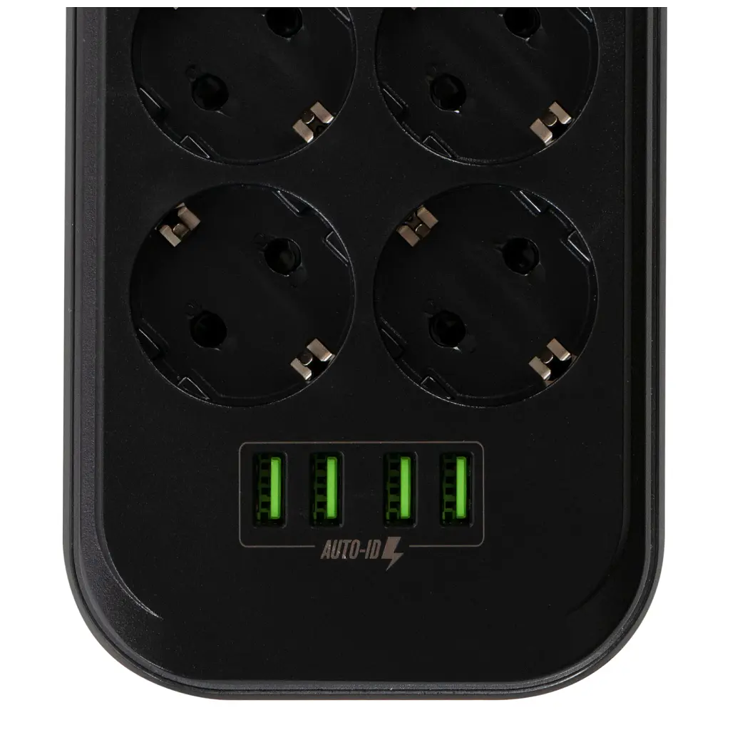 Мережевий фільтр живлення ColorWay CW-CHE64B, 6 розеток/4USB Black (CW-CHE64B) - фото 8