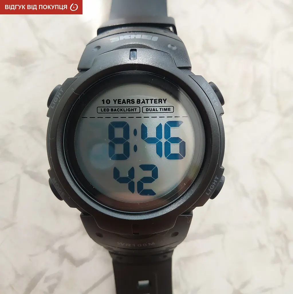 Годинник Skmei Neon 10 Bar Black - фото 14