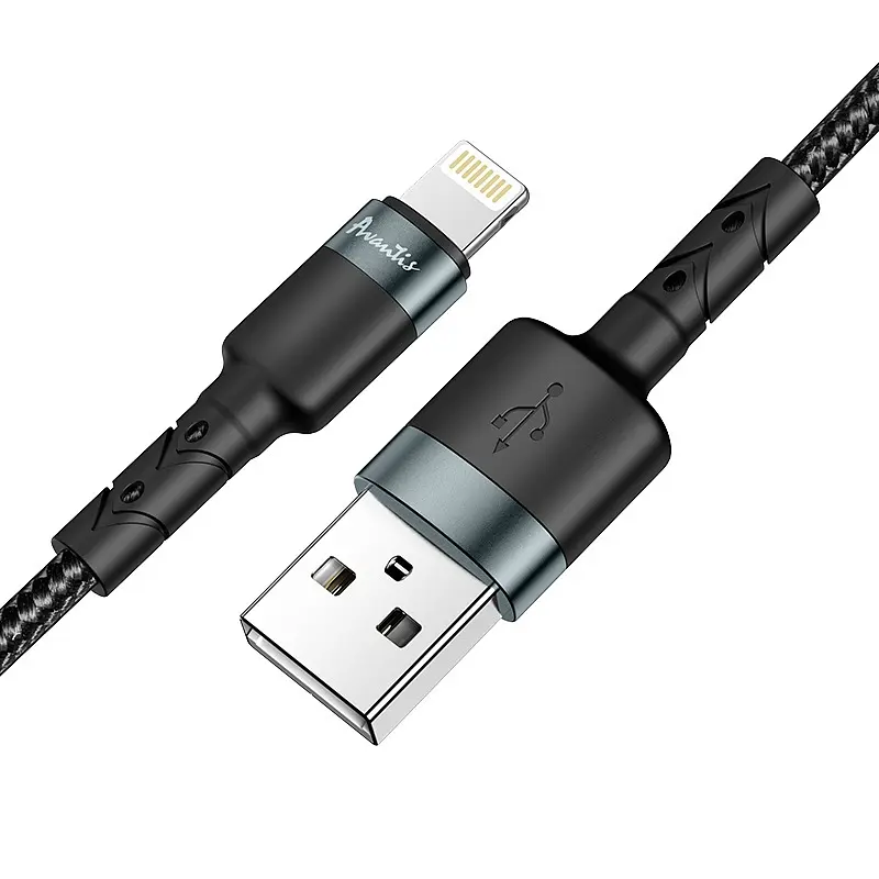 Кабель Avantis AC-46i USB – Lightning- чорний - фото 2