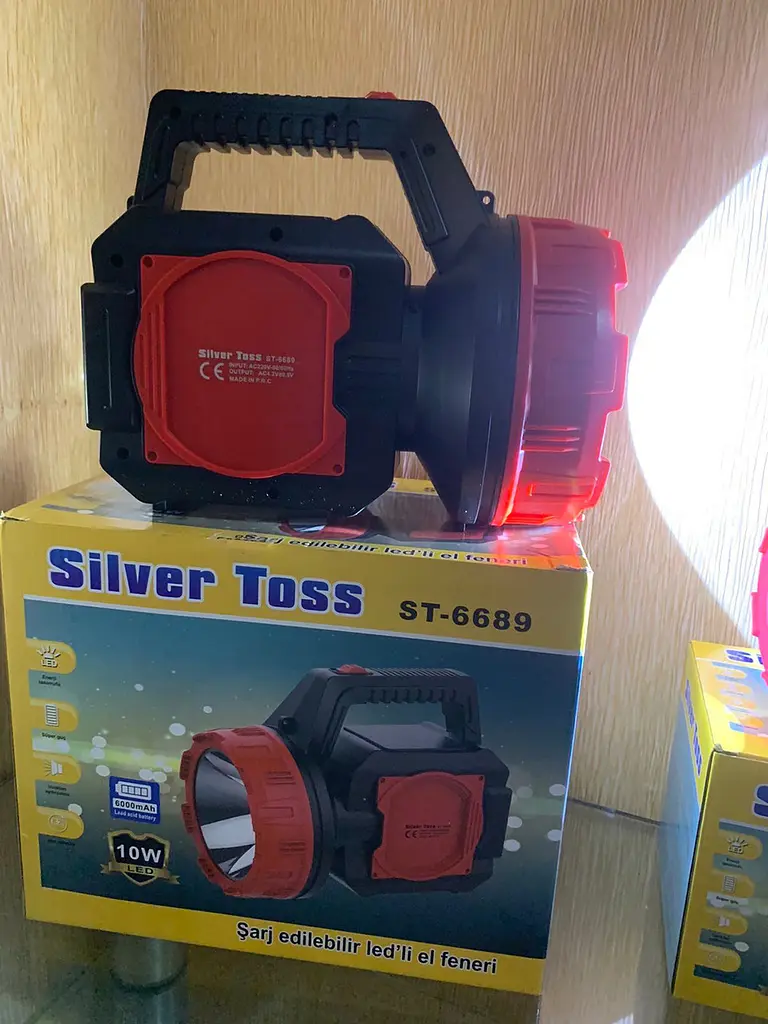 Аккумуляторный светодиодный переносной фонарь Silver Toss ST-6689 с ручкой 10 Вт Красный 88201 - фото 4