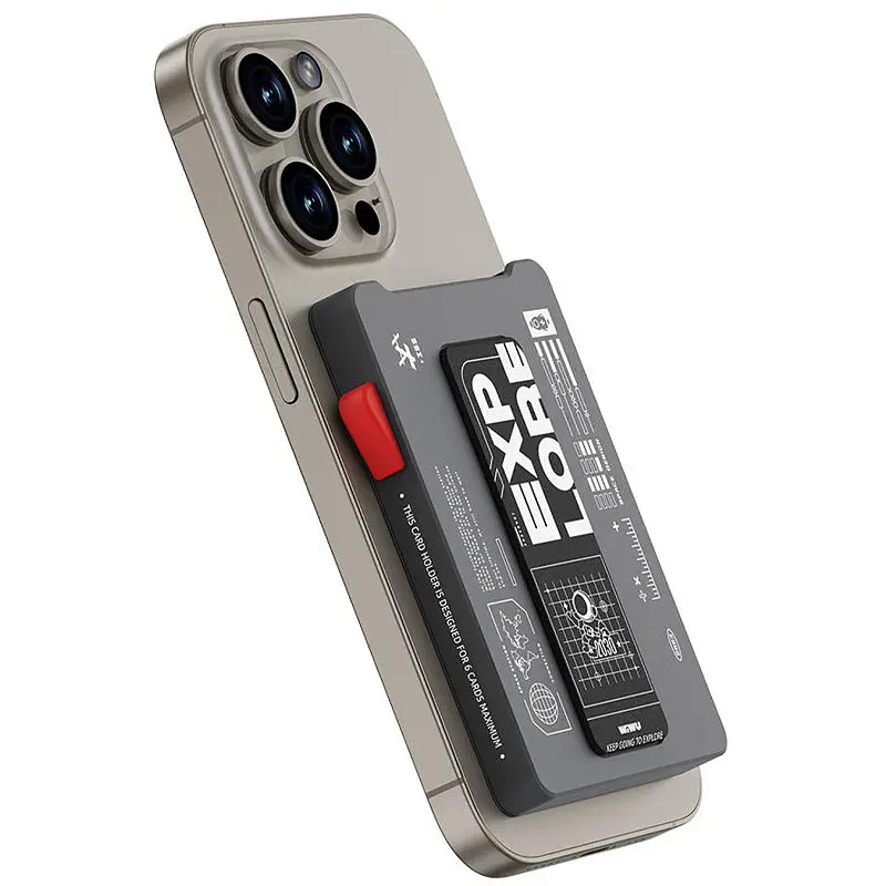 Картхолдер с подставкой WIWU Mag Wallet MW-002 Gray - фото 2