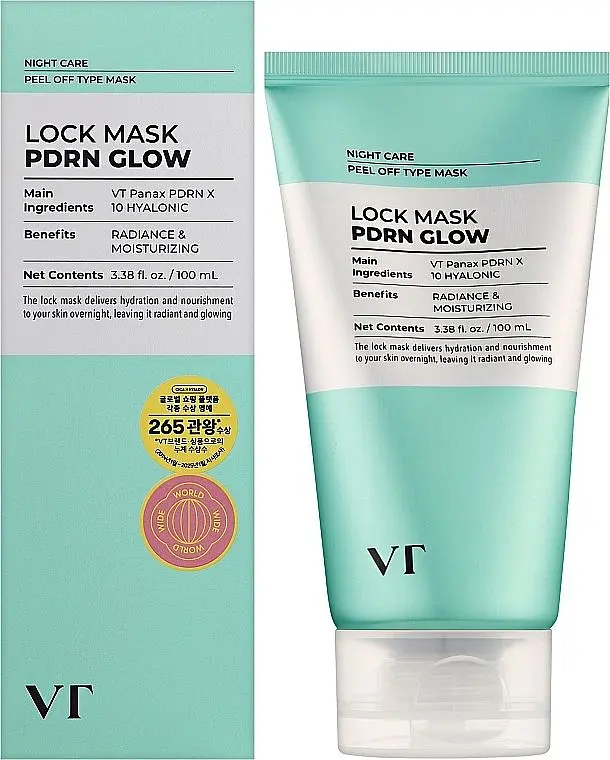Зволожувальна нічна маска-плівка з PDRN для сяйва шкіри 100 мл VT Cosmetics PDRN Glow Lock Mask - фото 2