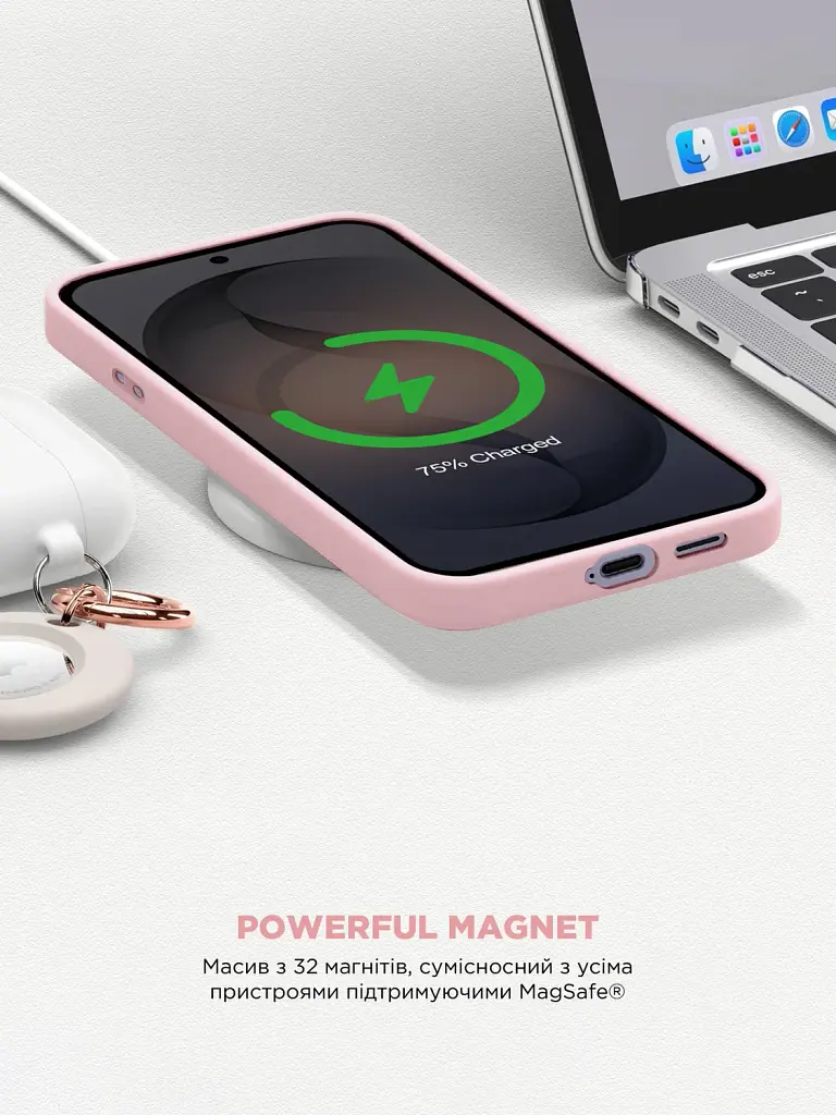 Чехол ArmorStandart ICON2 MagCase для Samsung S25 Edge 5G Chalk Pink - фото 8