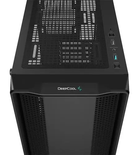 Корпус Deepcool CC560 Limited V2, Black, без БЖ, Mid Tower, ATX / Micro ATX / Mini ITX, 1xUSB 3.0 / 1xUSB 2.0, макс. CPU - 165 мм / GPU - 370 мм, бічна панель із загартованого скла (R-CC560-BKNAA0-G-2) - фото 4
