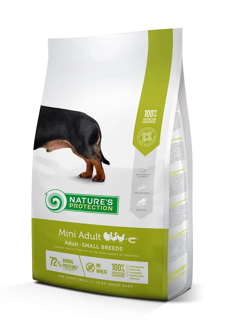 Сухий корм для дорослих собак малих порід Nature's Protection Mini Adult Small Breeds, 2 кг