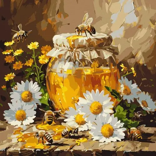 Картина за номерами - Мед та бджоли art_selena_ua
