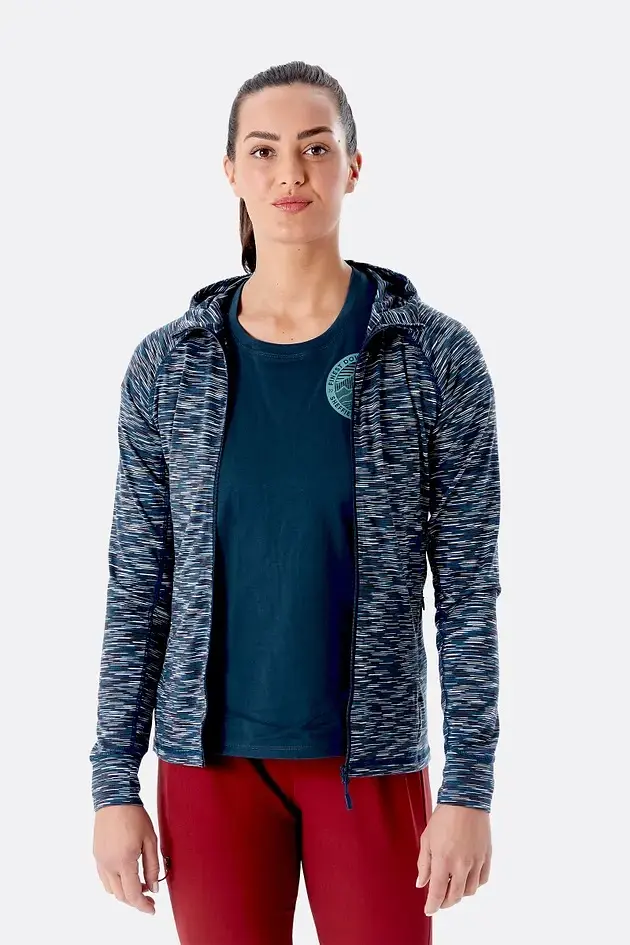 Художнє жіноче Rab Maze Hoody Womens 12 Білий-Фіолетовий - фото 3