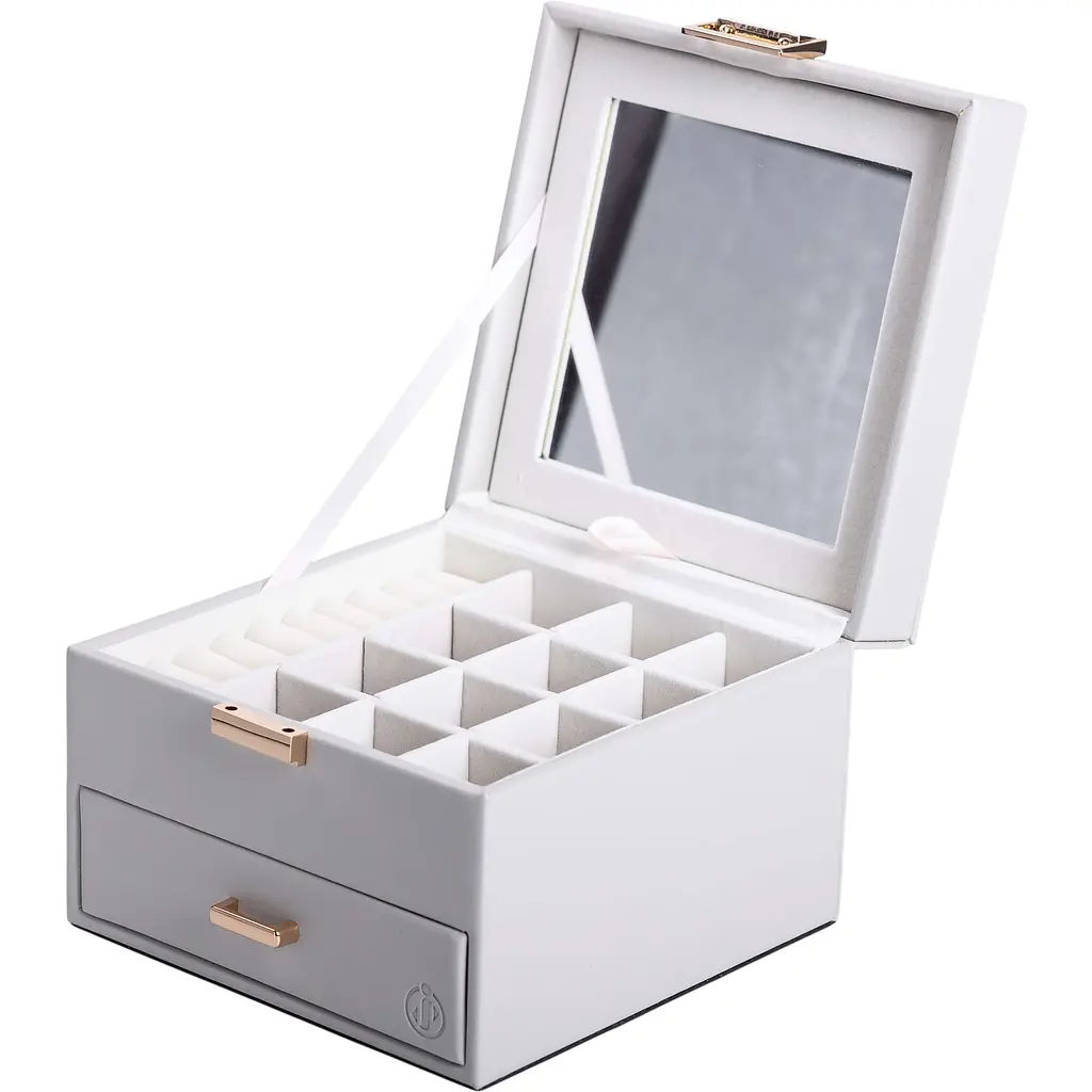 Органайзер для прикрас Yiwu з накидним замком 16x16x12 см сірий HP-5-2G - фото 2