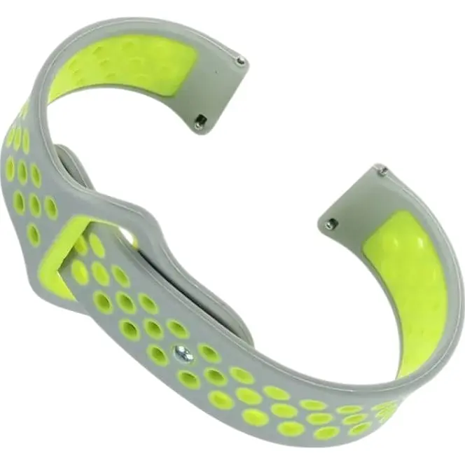 Ремінець Becover Vents Style для Xiaomi Amazfit Bip (20 mm) Lite/Bip S Lite/Bip 3/Bip 3 Pro/GTR 42 mm/GTS/TicWatch S2/TicWatch E/GTS 3/GTS 2 mini Gray-Green (705708) - фото 1