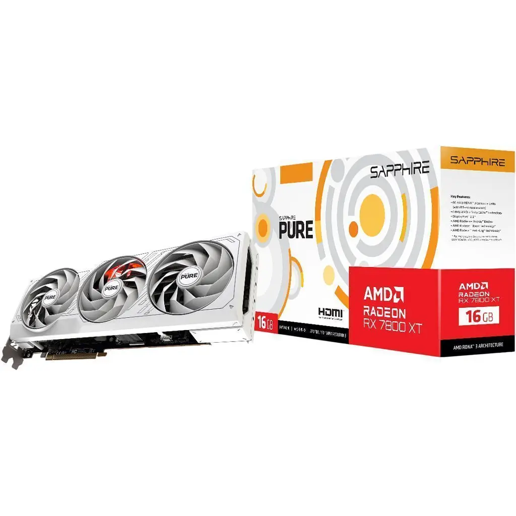 Відеокарта Sapphire RX 7800 XT Gaming OC White 16GB Pure [11330-03-20G] EU [146332] - фото 7