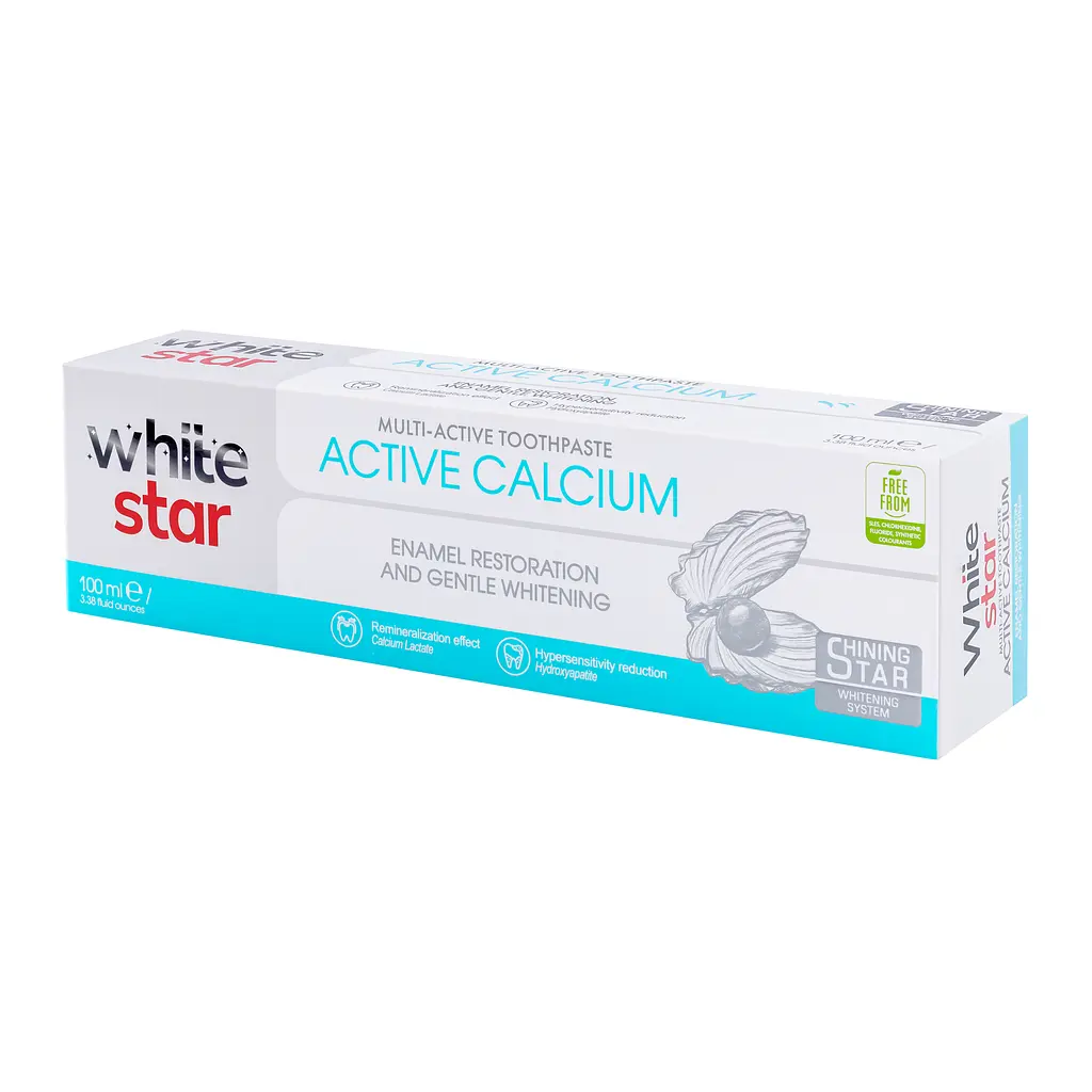 Мультиактивна зубна паста White Star Active Calcium100 мл - фото 2