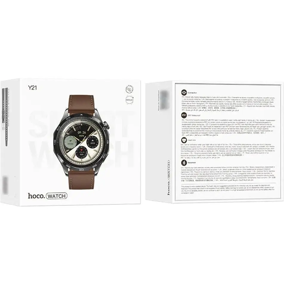 Смарт-часы Hoco Y21 AMOLED Smart Sports Watch (call version) Metal Grey - фото 6