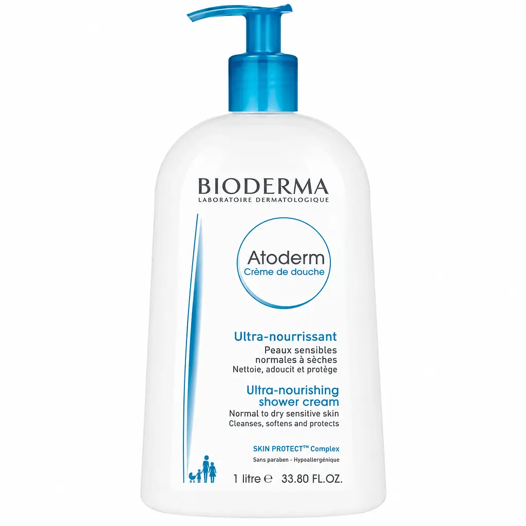 Крем-гель для душу BIODERMA Atoderm Ultra-Nourishing живильний зволожувальний засіб для сухої та чутливої шкіри 1 л