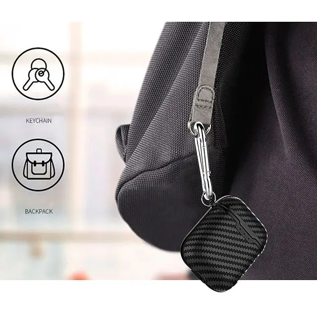 Силіконовий чохол Primo Carbon Fiber для AirPods 2 Black - фото 7