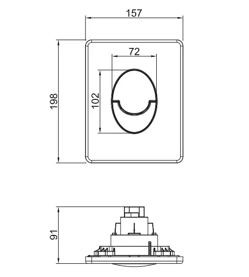 Інсталяція для унітазу Koer KT-0503-01 500x126x1150mm з панеллю змиву KT-0606-01 Хром KR5347 - фото 5