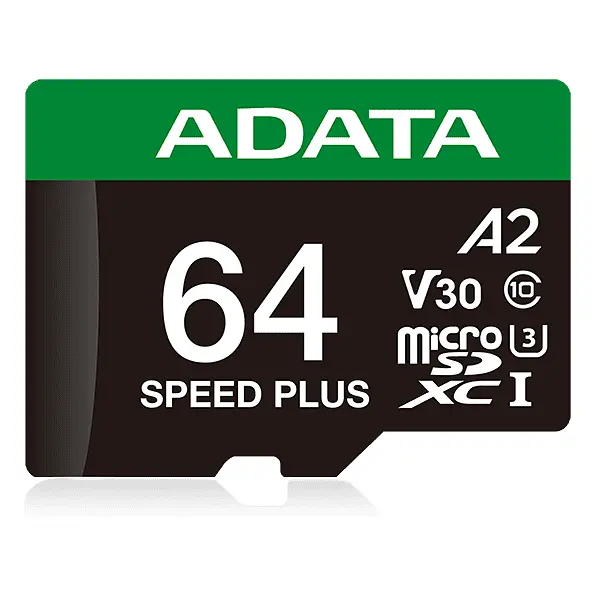 Карта пам'яті microSDXC (UHS-1 U3) A-DATA SPEED PLUS 64Gb Class 10 V30 A2 (R-160Mb/s W140Mb/s) (adapter SD) - фото 3
