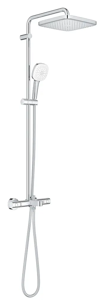 Душова система настінного монтажу з термостатом для ванни Grohe Tempesta System 250 Cube 26975001, Хром - фото 2