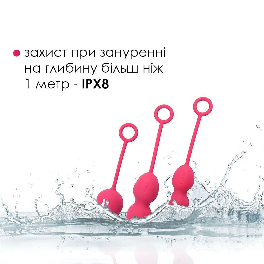 Набір вагінальних кульок зі зміщеним центром ваги Svakom Nova Plum Red - фото 4