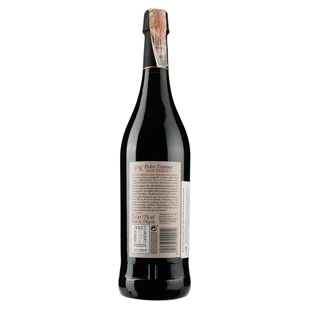 Херес Emilio Lustau Pedro Ximenez San Emilio, біле, солодке, 17%, 0,75 л (8000013919003) - фото 2