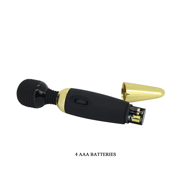 Класичний вібратор Pretty Love Power Wand Black Gold - фото 8