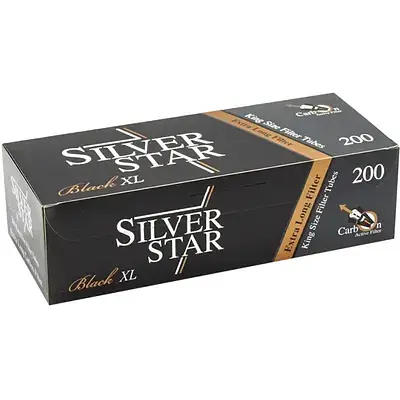 Гільзи для цигарок Silver Star Carbon Black Tube X-Long 24 мм 200 шт. - фото 3