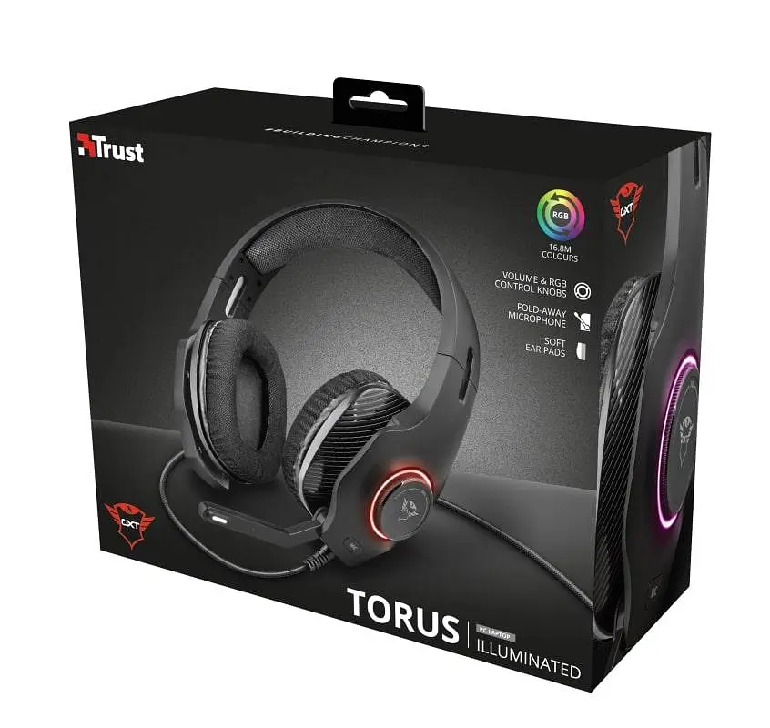 Гарнитура Trust GXT 455 Torus RGB 3.5 мм BLACK (23138) - фото 6