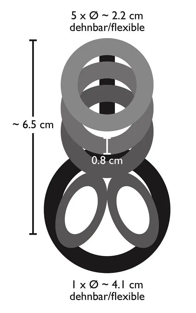Насадка на пенис Bad Kitty Naughty Toys Cock And Ball Ring 6.5 см черный - фото 7
