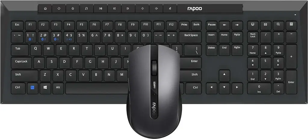 Комплект RAPOO 8210M Multi-mode Wireless Keyboard &amp; Mouse Desktop Set black (13571) - фото 5